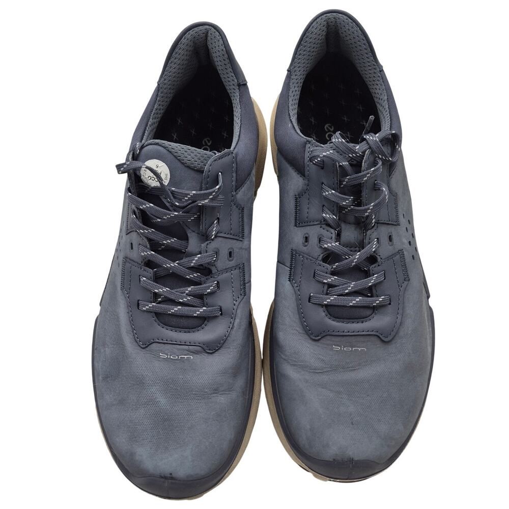 Ecco Men's Slate-Gray Casual Lace-Up Sneakers